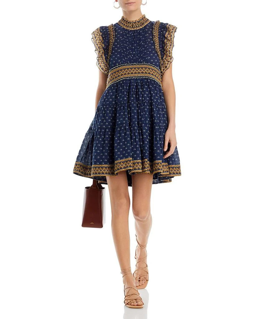 Arlita Textured Tiered Skirt Tunic Dress 商品