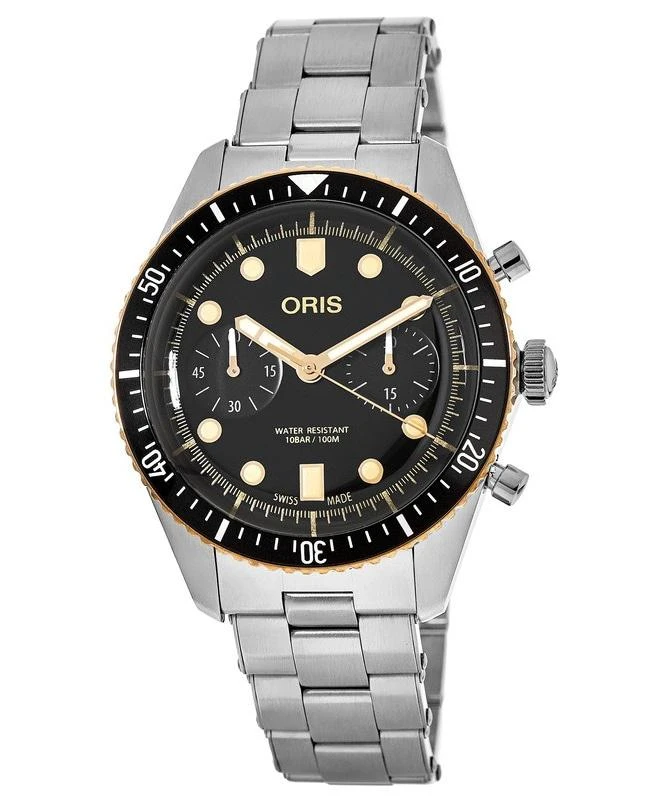 Oris Divers Sixty-Five Automatic Black Chronograph Dial Steel Men's Watch 01 771 7744 4354-07 8 21 18