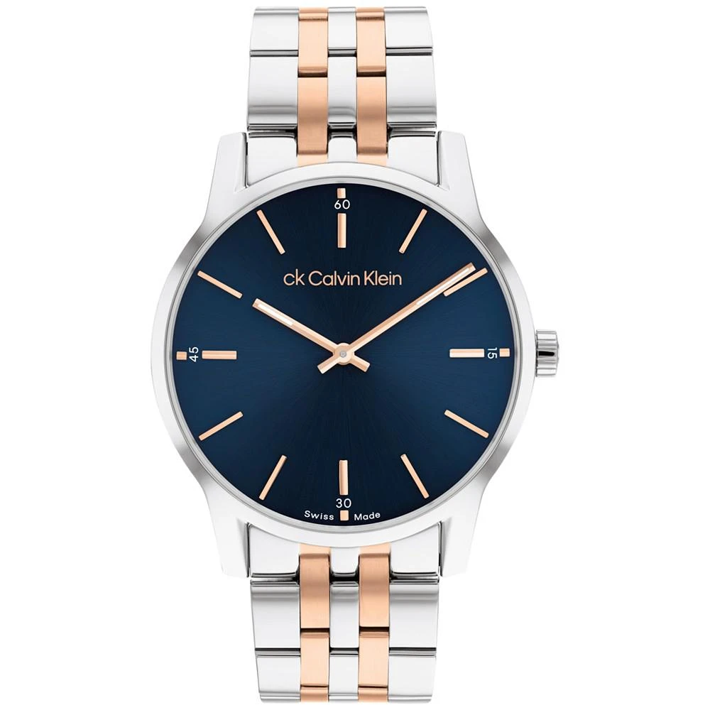 商品Calvin Klein|Men's Swiss Dressed Two-Tone Stainless Steel Bracelet Watch 40mm,价格¥1690,第1张图片