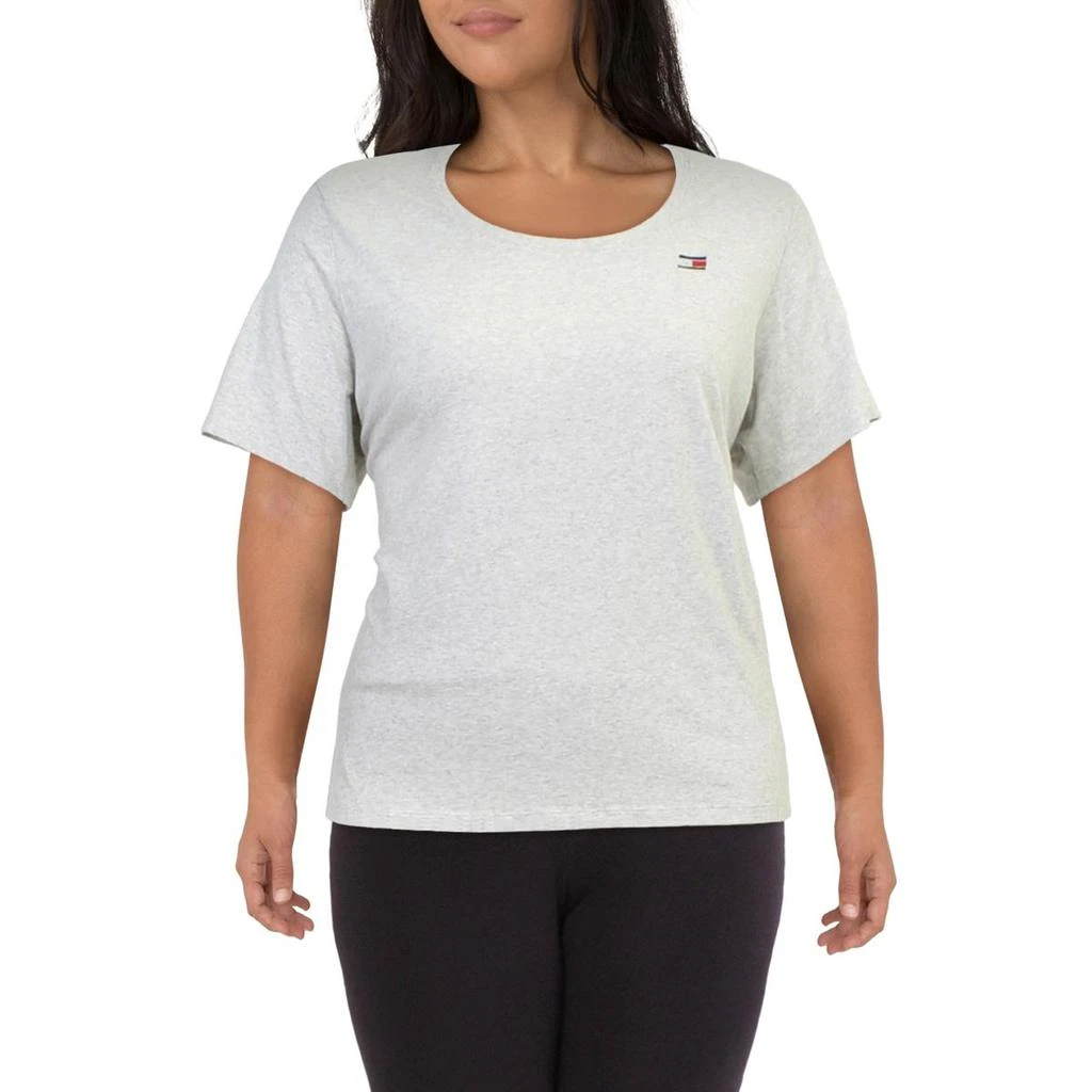 商品Tommy Hilfiger|Tommy Hilfiger Sport Womens Plus Scoop Neck Fitness T-Shirt,价格¥76,第2张图片详细描述