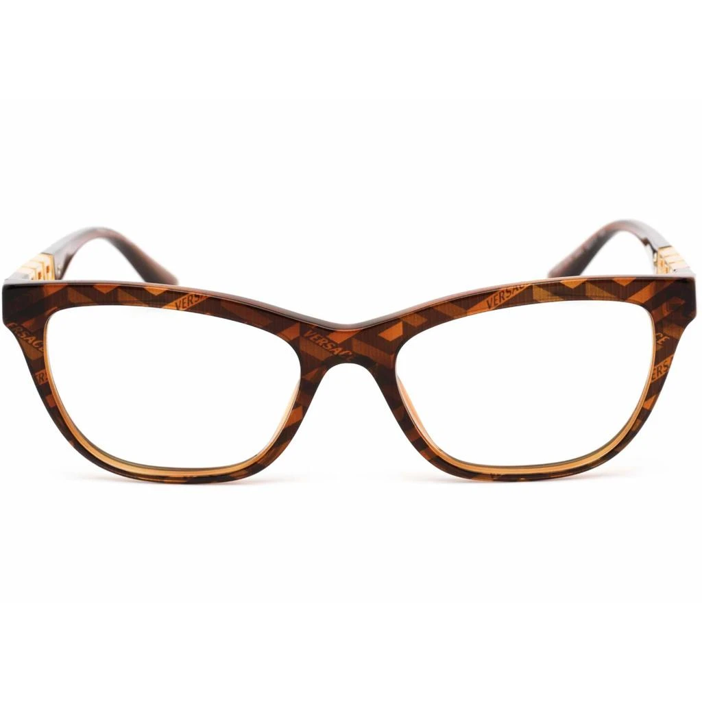 商品Versace|Versace Women's Eyeglasses - Havana Print Monogram Cat-Eye Frame | 0VE3318 5354,价格¥852,第2张图片详细描述