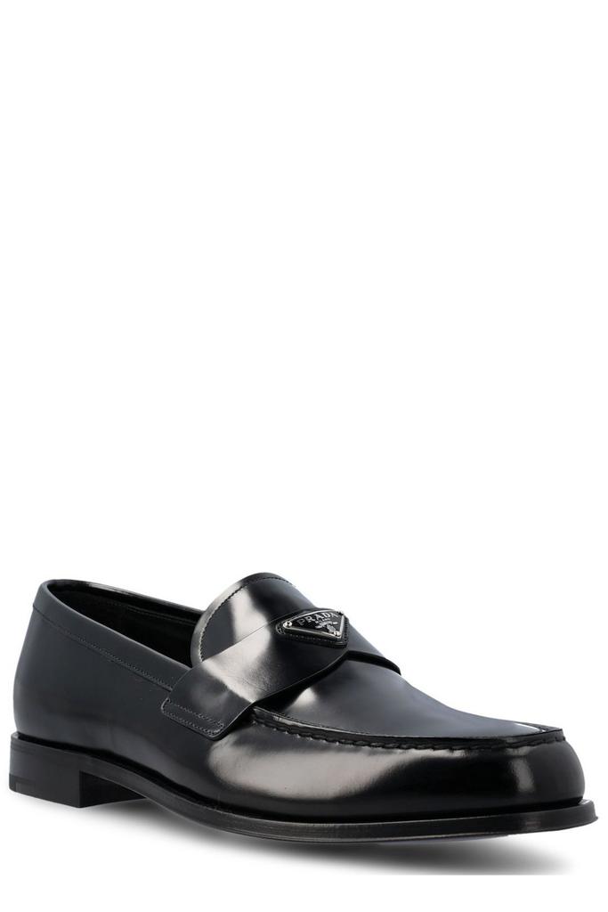 Prada Prada Logo-Enamel Almond Toe Loafers - Business Casual