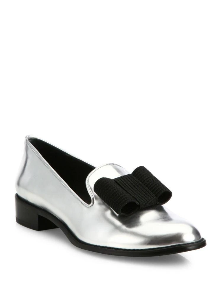 商品Stuart Weitzman|Atabow Metallic Leather Loafers,价格¥1526,第1张图片