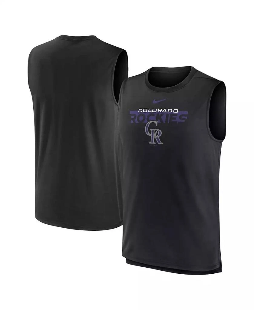 商品NIKE|Men's Black Colorado Rockies Knockout Stack Exceed Muscle Tank Top,价格¥267,第1张图片