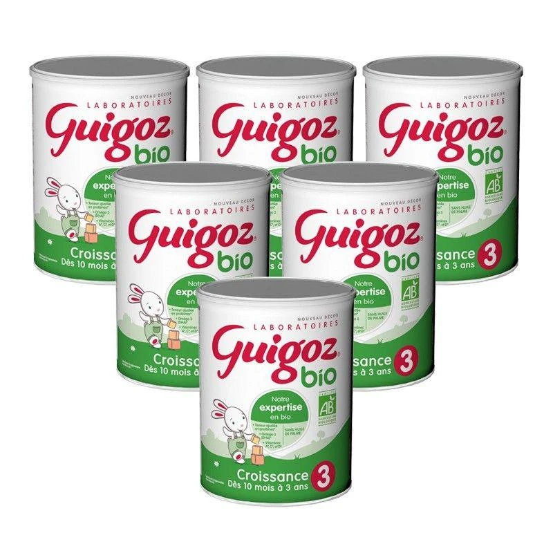 商品guigoz|欧洲直邮Guigoz古戈氏3段Bio有机婴儿奶粉800g*6罐 (12-36个月),价格¥2005,第1张图片