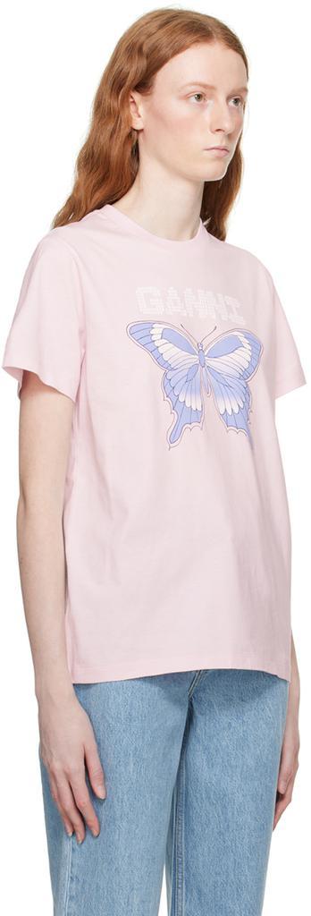 商品Ganni|粉色 Butterfly T 恤,价格¥660,第4张图片详细描述