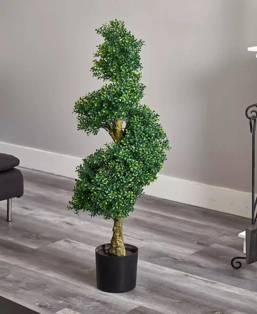 商品NEARLY NATURAL|4' Spiral Boxwood Artificial Tree, UV Resistant,价格¥1376,第4张图片详细描述