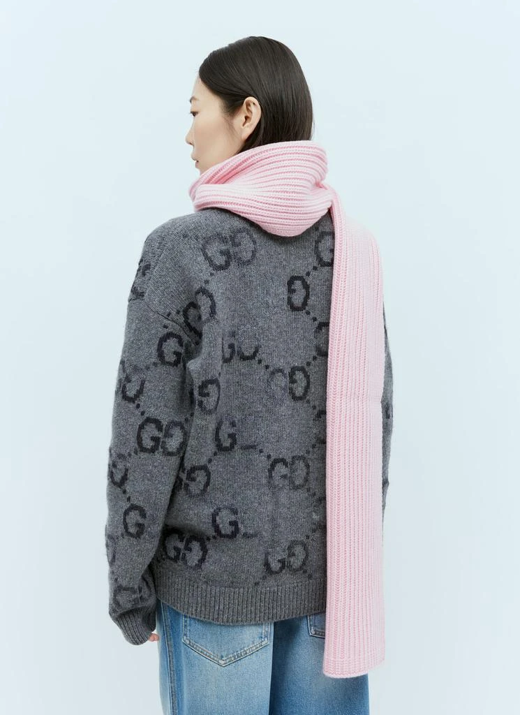 商品Gucci|Double G Wool Cashmere Scarf,价格¥2552,第4张图片详细描述