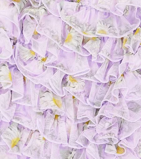 商品MONNALISA|Baby ruffled tulle bodysuit,价格¥1055,第3张图片详细描述