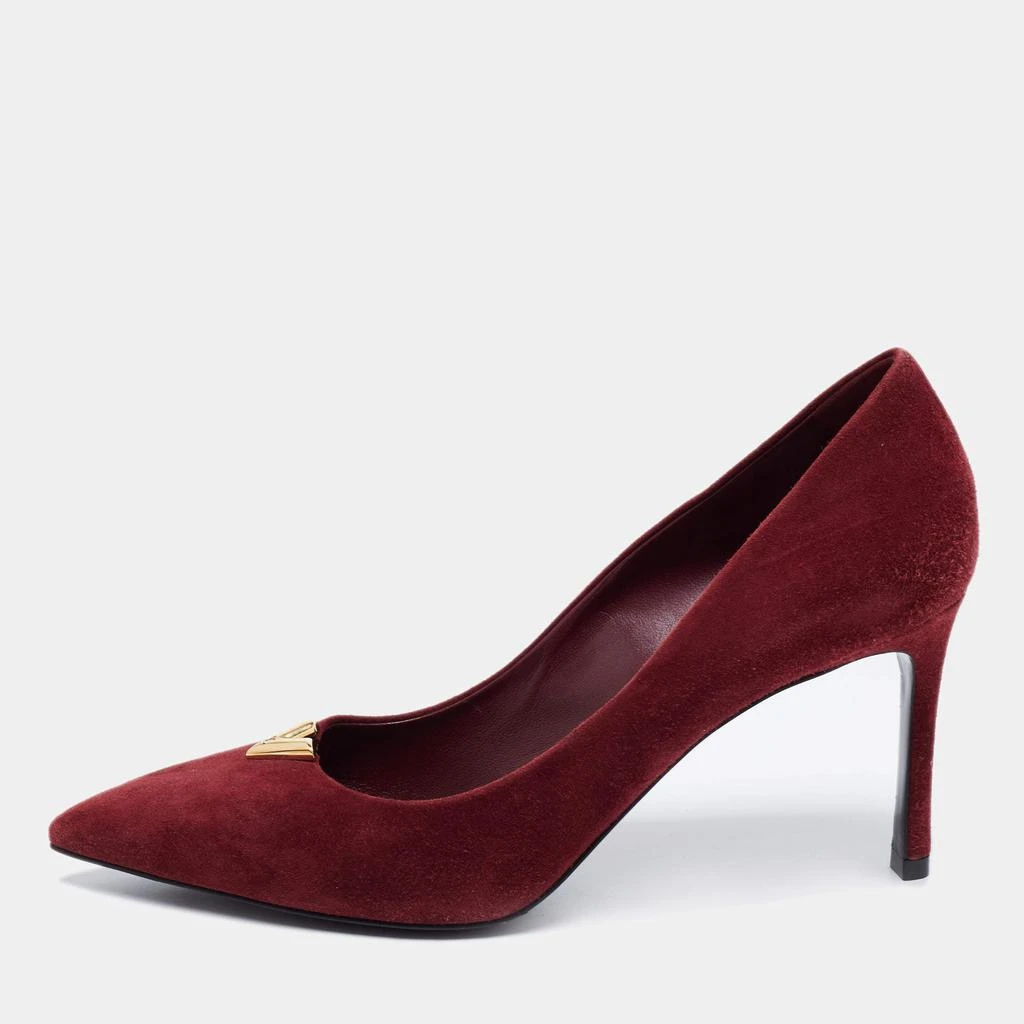 商品[二手商品] Louis Vuitton|Louis Vuitton Dark Red Suede Heartbreaker Pointed Toe Pumps Size 39,价格¥3473,第1张图片