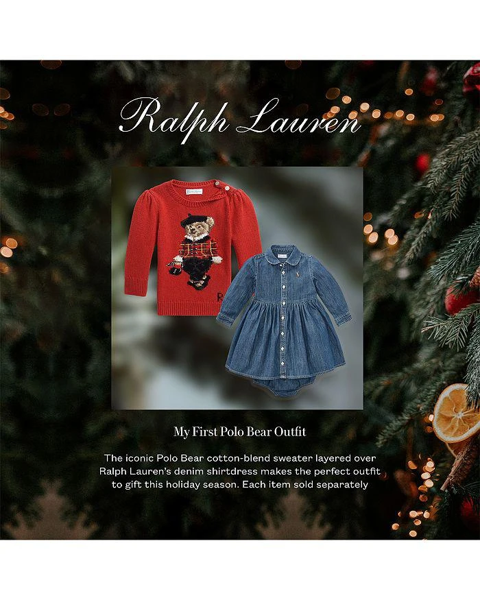 商品Ralph Lauren|Girls' Long Sleeve Denim Dress & Bloomers Set - Baby,价格¥447,第3张图片详细描述