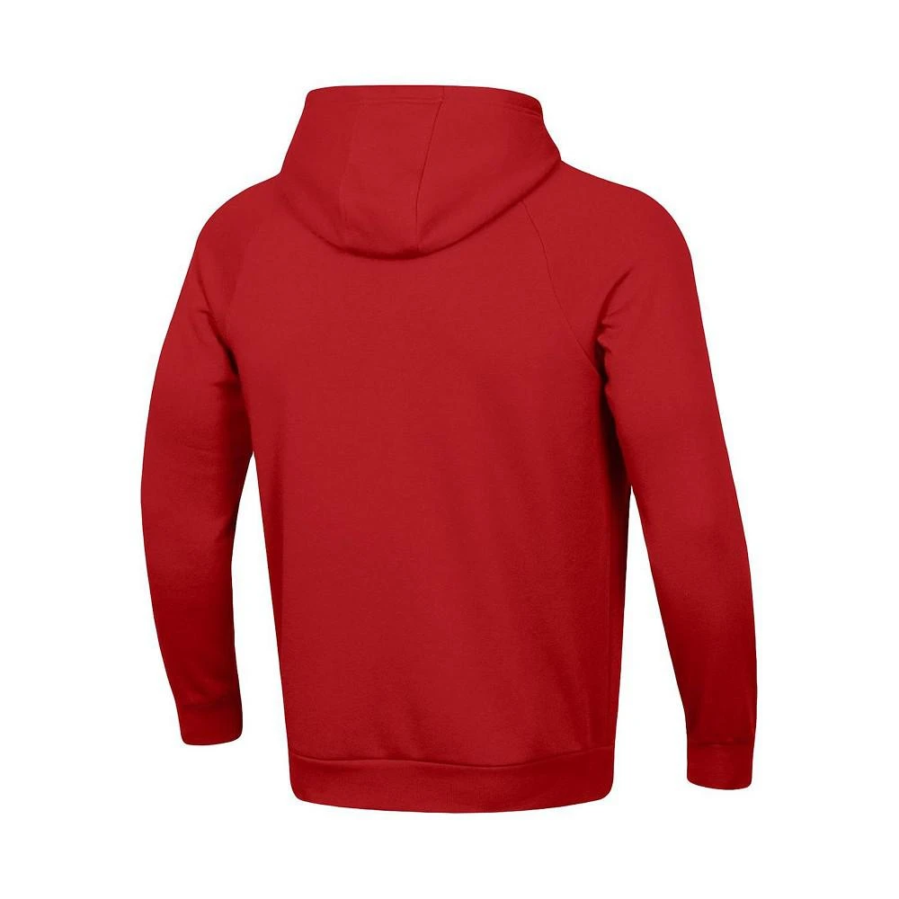 商品Under Armour|Men's Red Wisconsin Badgers Football Practice Raglan Pullover Hoodie,价格¥482,第2张图片详细描述