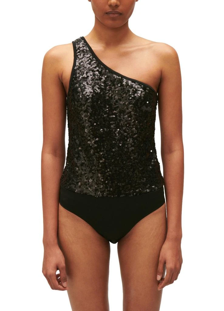 Asymmetric bodysuit with sequins 商品