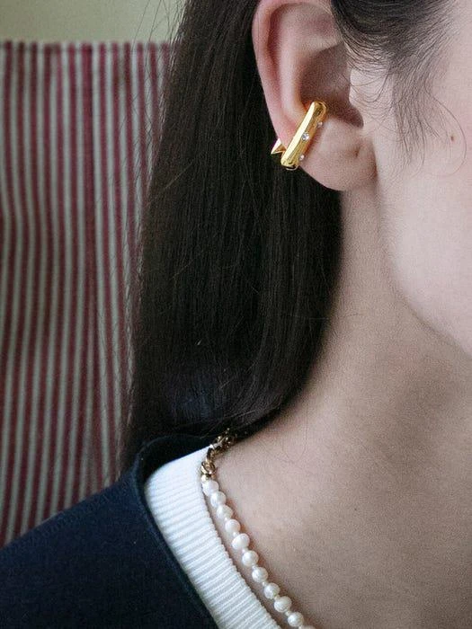 商品nuavo|Crystal Gold Cuff Earrings,价格¥456,第1张图片