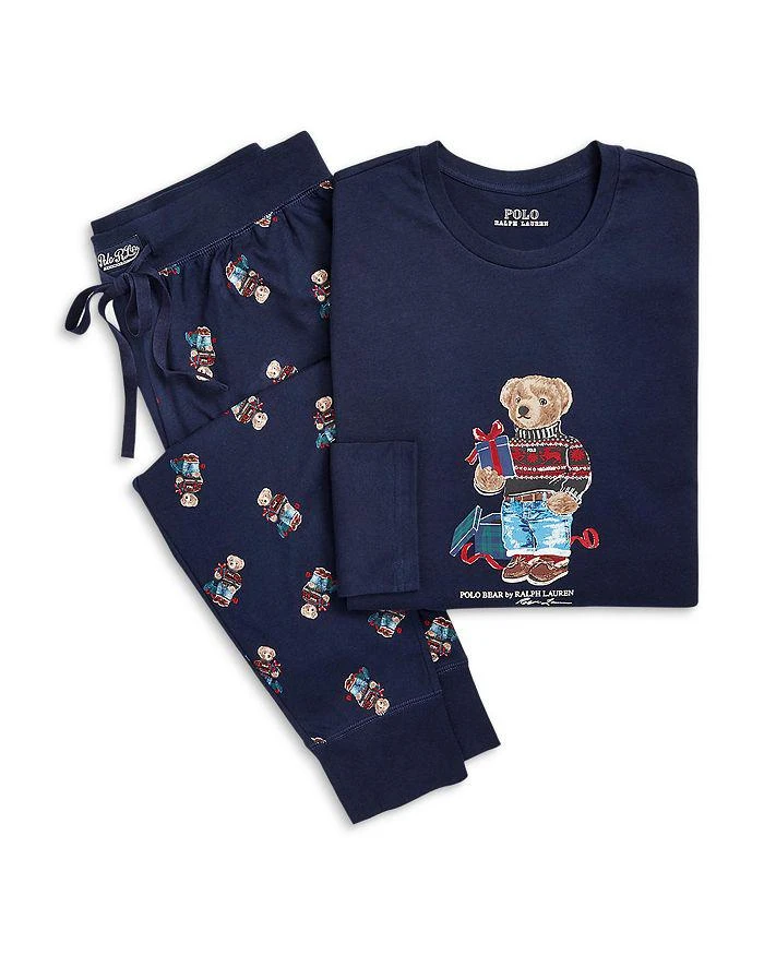 商品Ralph Lauren|2 Pc. Cotton Jersey Polo Bear Long Sleeve Tee & Joggers Sleep Set ,价格¥585,第5张图片详细描述