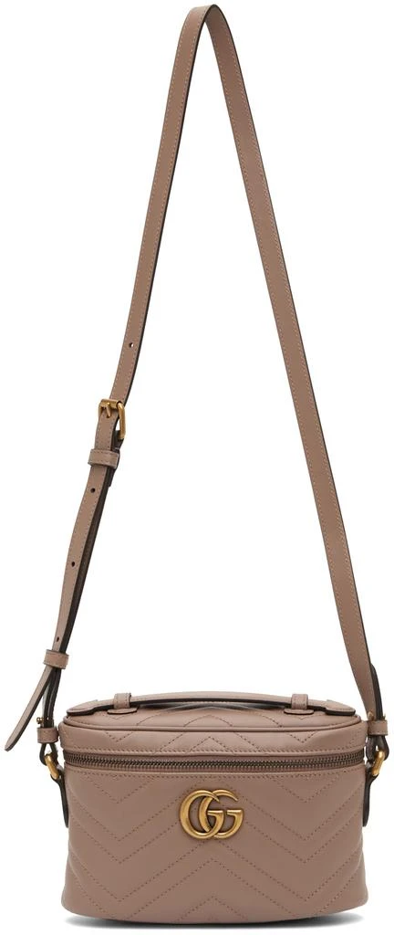 商品Gucci|Taupe Mini Marmont Top Handle Bag,价格¥10877,第4张图片详细描述