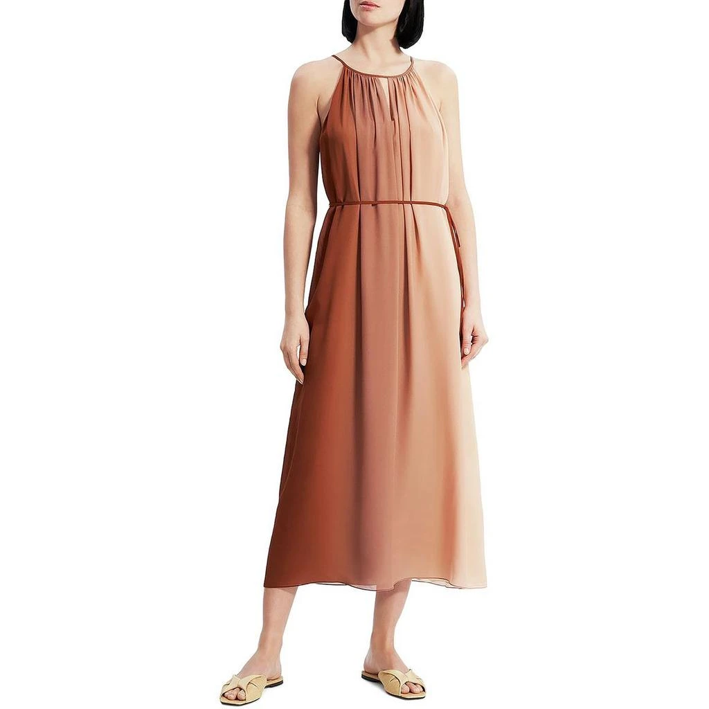 商品Theory|Theory Womens Petites Silk Long Halter Dress,价格¥846,第1张图片