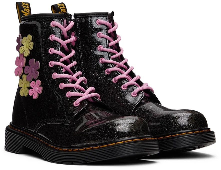 商品Dr. Martens|Kids Black 1460 Flower Appliqué Big Kids Boots,价格¥885,第4张图片详细描述