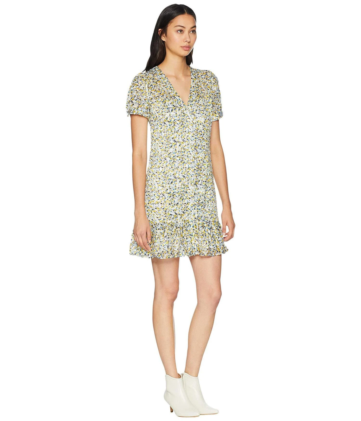 商品Juicy Couture|Ditsy Burnout Chiffon Button Front Dress,价格¥256,第4张图片详细描述