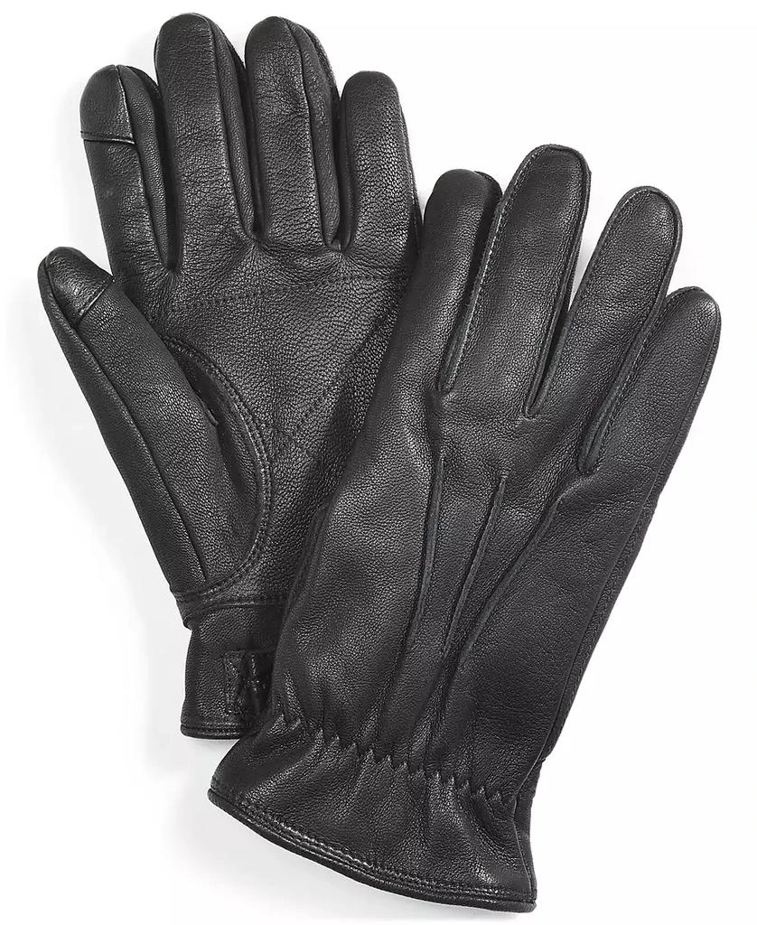 商品UGG|Men's 3-Point Leather Tech Gloves with Faux-Fur Lining,价格¥868,第1张图片