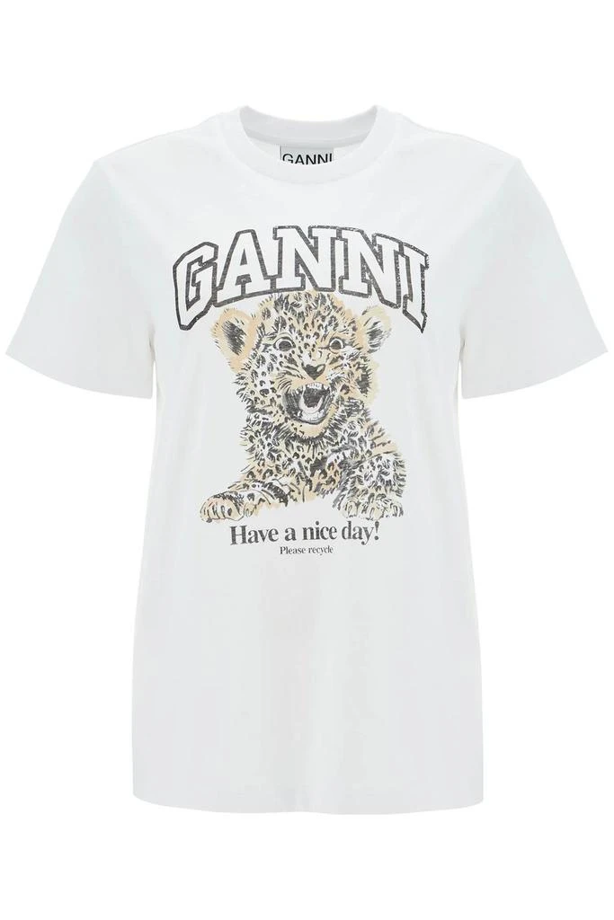 商品Ganni|Ganni Logo Printed Crewneck T-Shirt,价格¥783,第1张图片