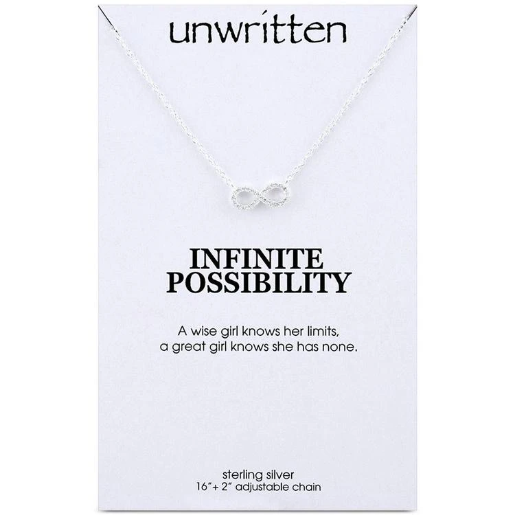 商品Unwritten|Crystal Pavé Infinity Necklace in Sterling Silver,价格¥113,第1张图片