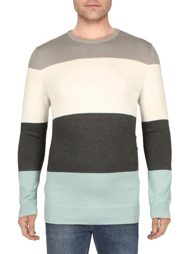 商品Club Room|Thierry Mens Cotton Colorblock Crewneck Sweater,价格¥163,第1张图片