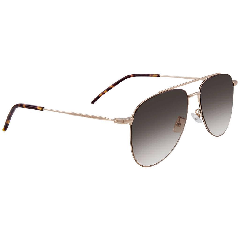商品Yves Saint Laurent|Brown Gradient Aviator Ladies Sunglasses SL 392 WIRE-001 57,价格¥1341,第1张图片