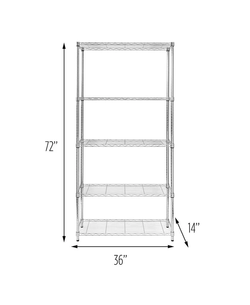 商品Honey Can Do|5-Tier Heavy Duty Steel Shelving Unit,价格¥1125,第5张图片详细描述