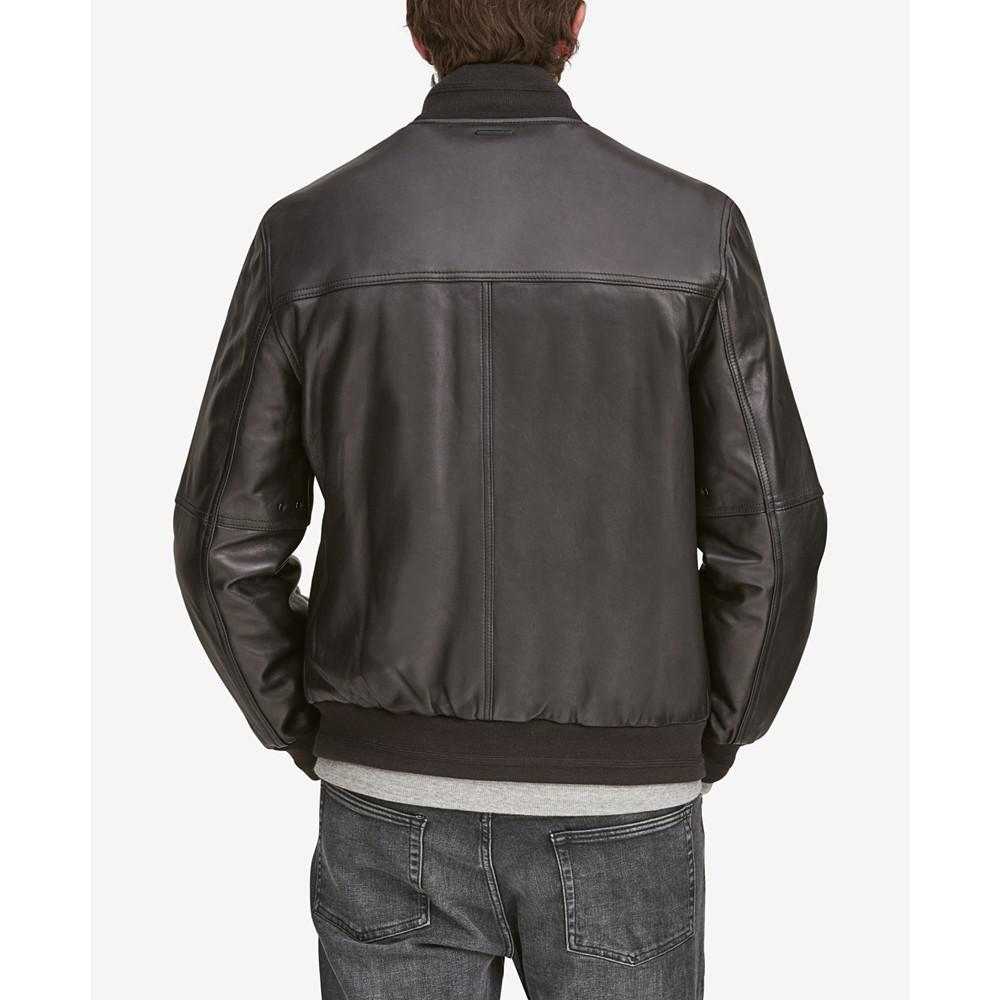 Men's Summit Leather Bomber Jacket商品第3张图片规格展示