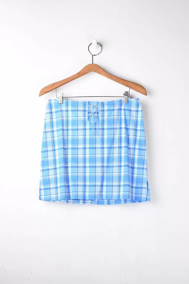 商品Urban Outfitters|Vintage Y2k Blue Plaid Mini Skirt,价格¥694,第3张图片详细描述