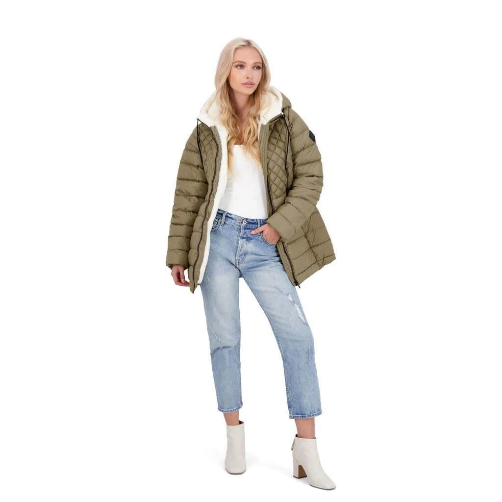 商品Steve Madden|Cozy Lined Glacier Shield Womens Cozy Quilted Glacier Shield Coat,价格¥283,第2张图片详细描述