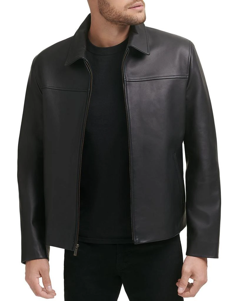 商品Cole Haan|Zip Front Leather Jacket,价格¥5242,第1张图片