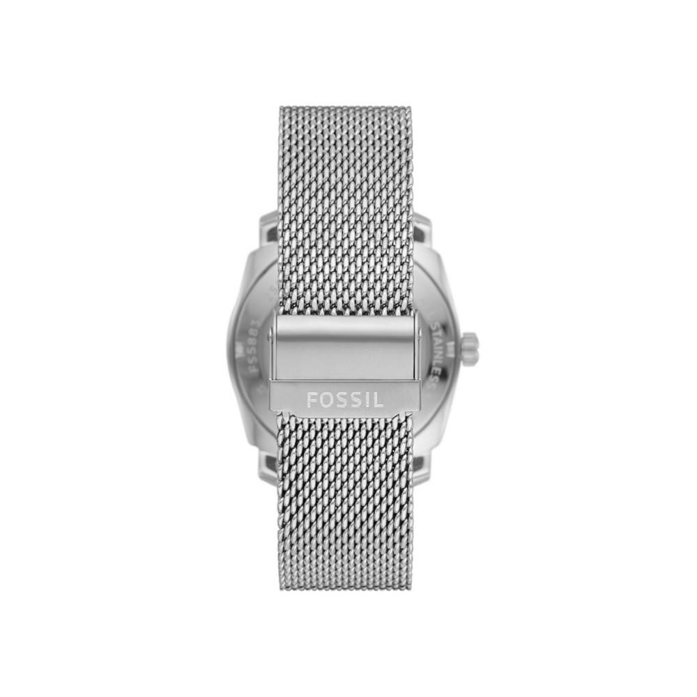 Men's Machine Silver-Tone Stainless Steel Mesh Bracelet Watch 42mm商品第2张图片规格展示