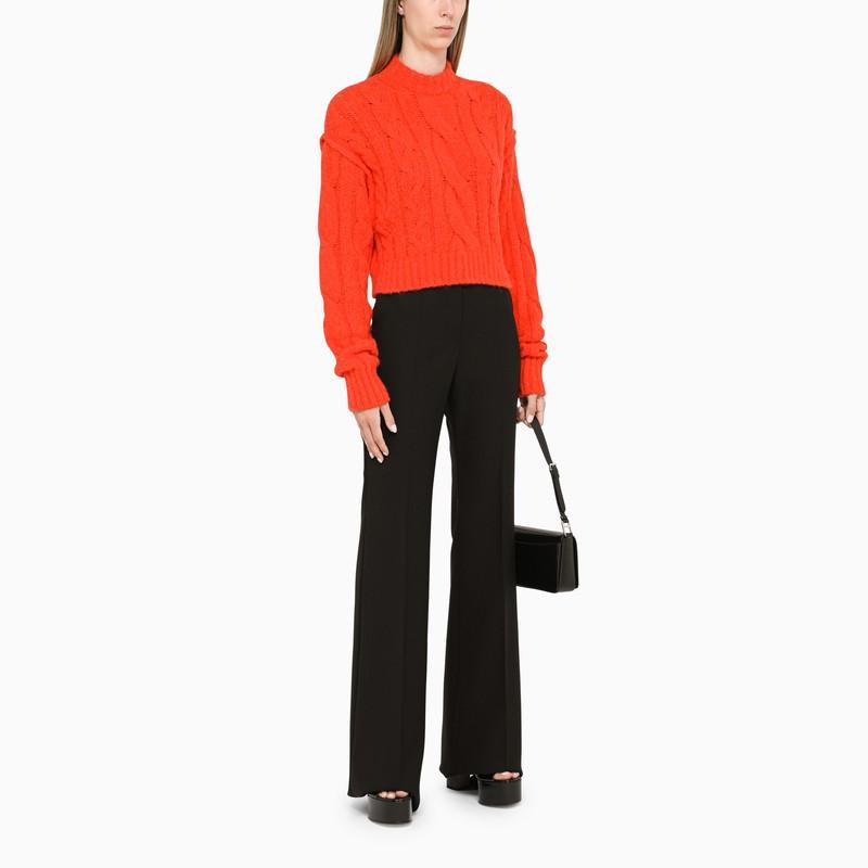 商品Max Mara|Cropped orange cable knit sweater,价格¥1566,第4张图片详细描述