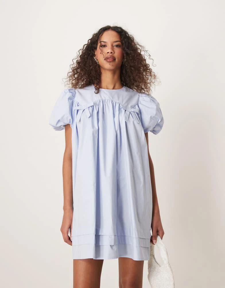 【英国発Sister Jane】Tamara bow-embellished twill mini dress SISTER JANE Tamara bow-embellished twill mini dress | Harvey