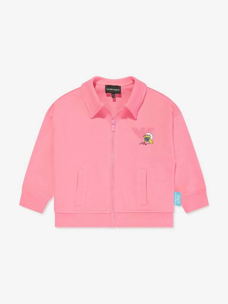 商品Emporio Armani|Emporio Armani Girls Zip Up Top in Pink,价格¥1009,第1张图片