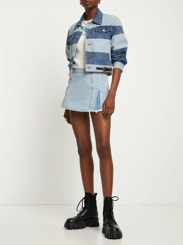 商品ANDERSSON BELL|Apron Pleated Denim Mini Wrap Skirt,价格¥1591,第1张图片详细描述