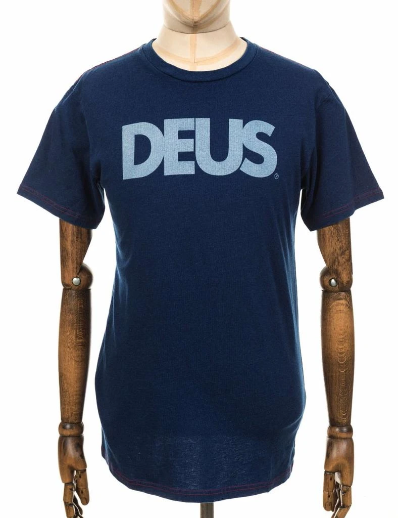 商品Deus|Deus Ex Machina All Caps Indigo Tee - Dark Indigo Colour: Indigo,价格¥331,第1张图片