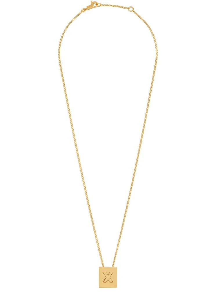 商品Celine|Alphabet金色饰面字母X黄铜项链,价格¥3739,第2张图片详细描述