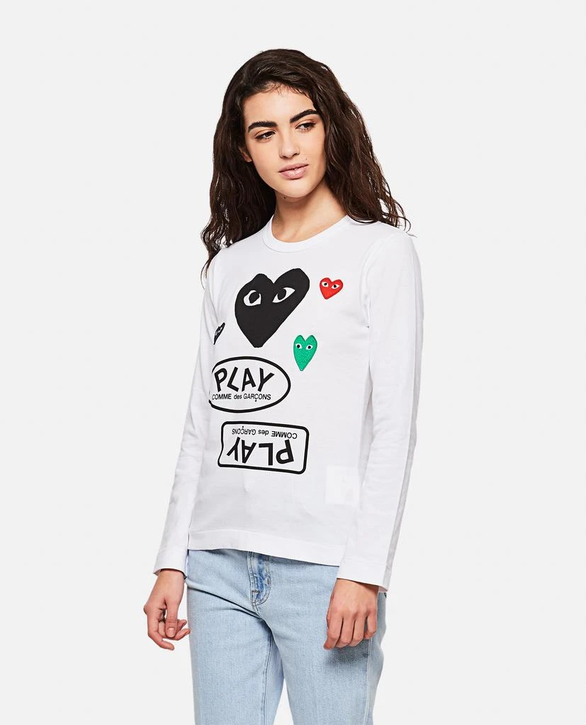 商品Comme des Garcons|T-shirt with logo and hearts print,价格¥1100,第1张图片