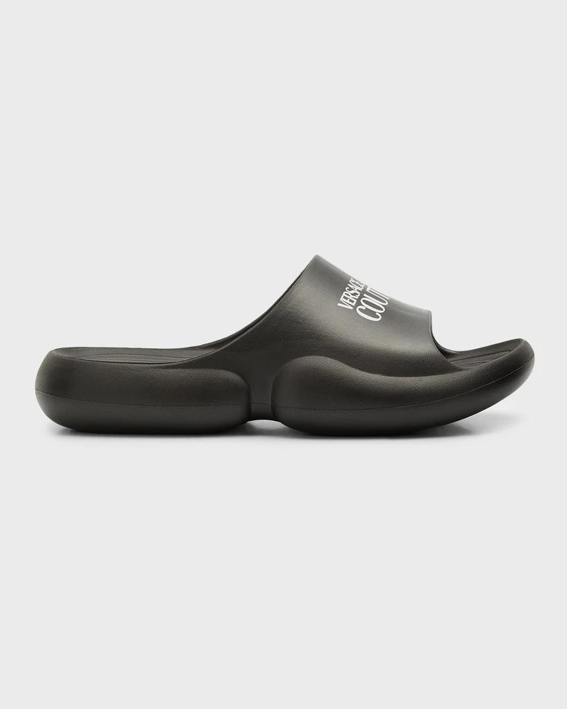 商品Versace|Men's Tago Logo Rubber Pool Slides,价格¥778,第1张图片