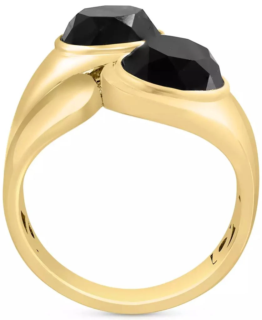 商品Effy|EFFY® Onyx Circle Polished Statement Ring in Gold-Plated Sterling Silver,价格¥1412,第4张图片详细描述