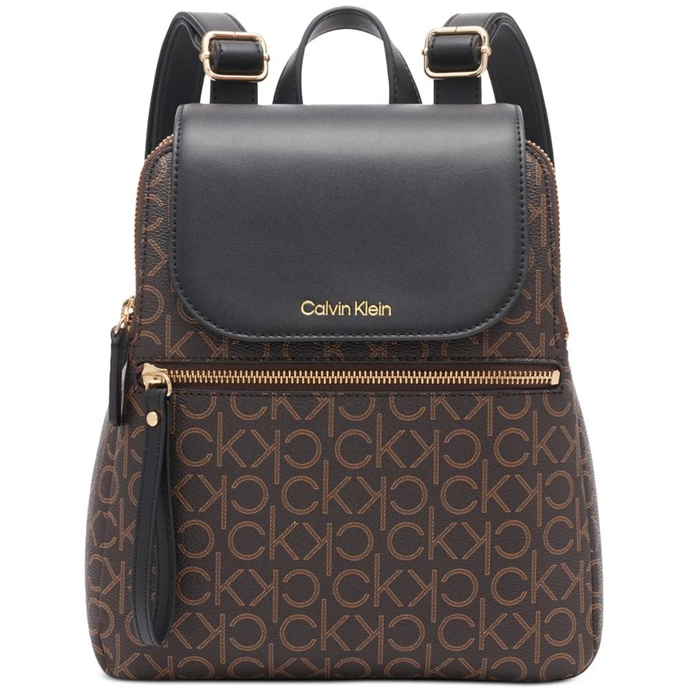 商品Calvin Klein|Garnet Signature Triple Compartment Backpack,价格¥750,第1张图片