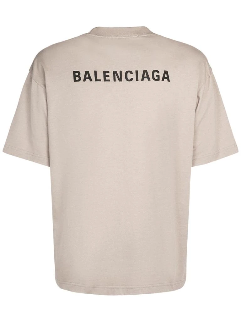 商品Balenciaga|Vintage Effect Cotton Jersey T-shirt,价格¥5101,第4张图片详细描述