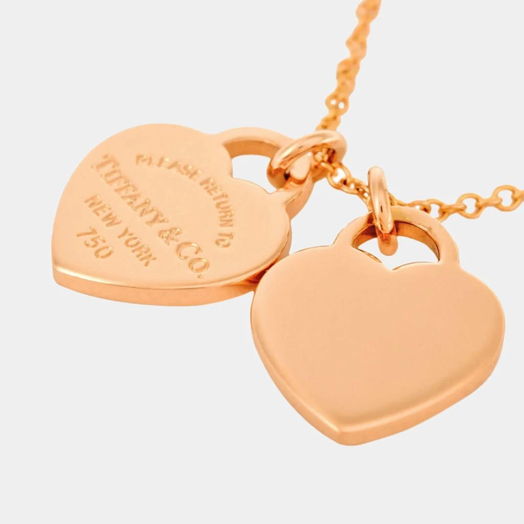 商品[二手商品] Tiffany & Co.|Tiffany & Co. 18K Rose Gold Return To Tiffany Love Double Heart Tag Pendant Necklace,价格¥8853,第3张图片详细描述