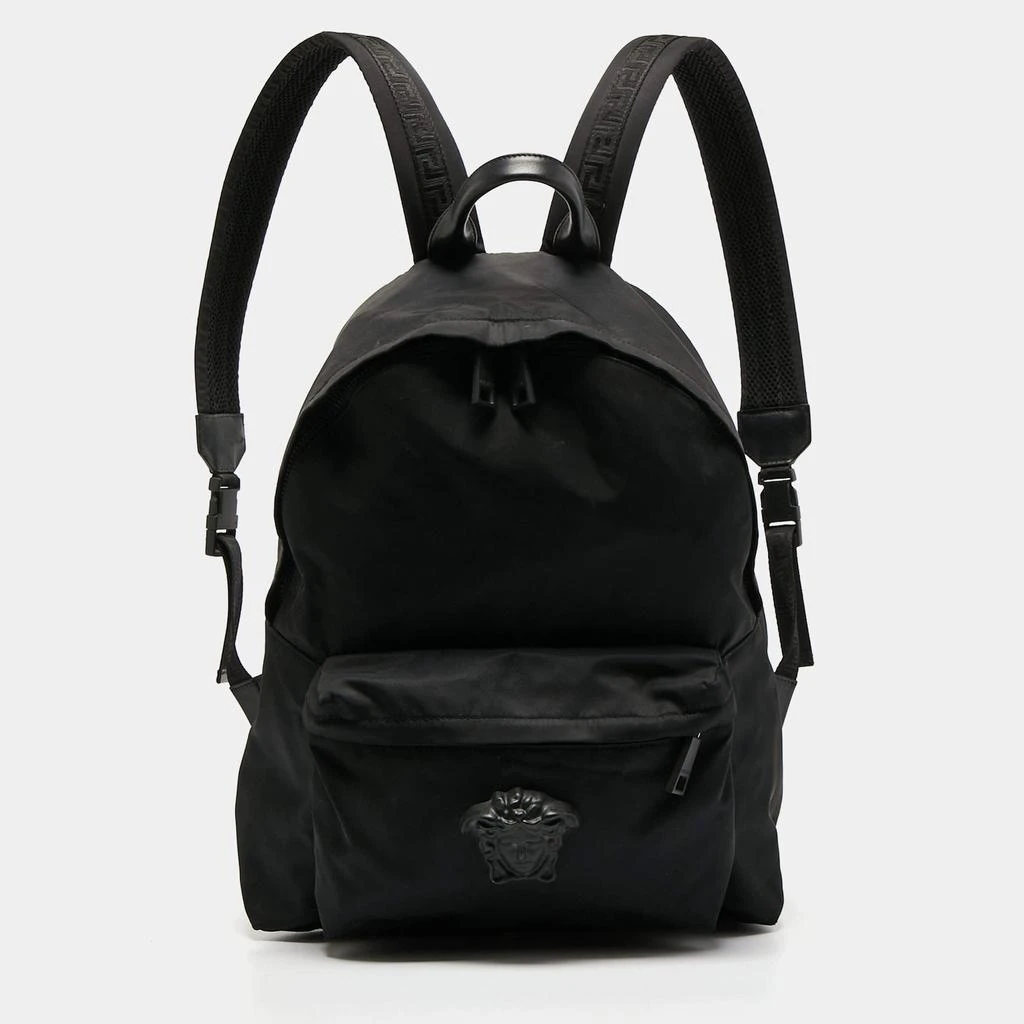 商品[二手商品] Versace|Versace Black Nylon and Leather Medusa Backpack,价格¥2297,第1张图片