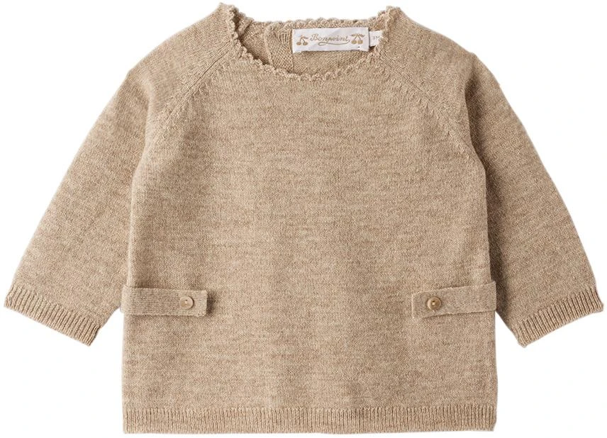 商品Bonpoint|Baby Taupe Bamba Sweater & Leggings Set,价格¥834,第2张图片详细描述