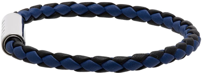Black & Navy Braided Bracelet商品第3张图片规格展示