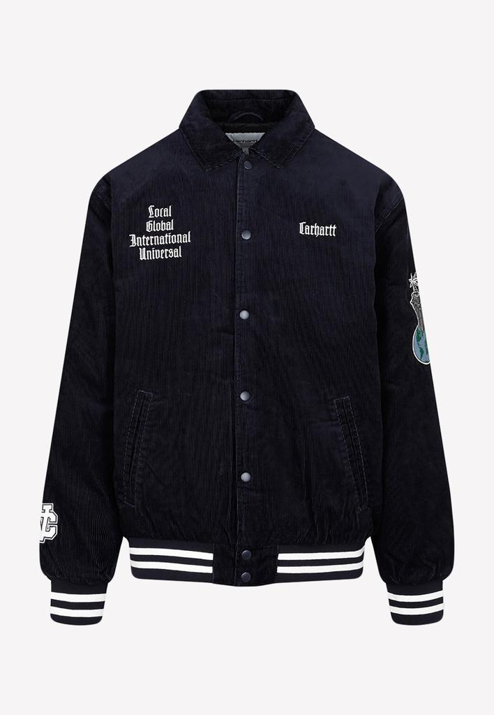 Letterman Corduroy Bomber Jacket商品第1张图片规格展示